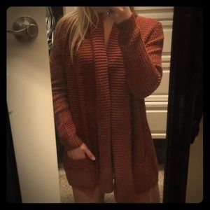 Burnt orange kimono cardigan